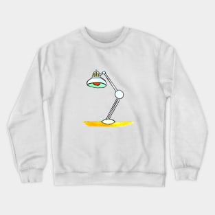 Cute desk lamp - time to study! Crewneck Sweatshirt